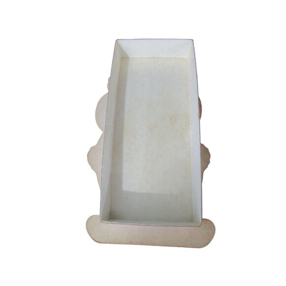 Vintage Santa Claus Sees Cardboard Candy Box Container 1950s Creases Stains - Picture 7 of 13